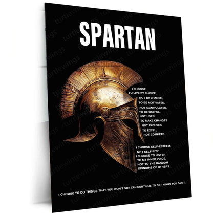 Spartan Warrior Portrait – Legendary Ancient Gladiator Art Print - TURTLEWINGS