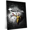 Anime Metal Poster | Saitama – Don’t Explain, Show Them | One Punch Man Motivational Metal Frame | Action & Results Anime Wall Art by TurtleWings