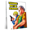 Quote Metal Poster | Sakamoto Days – “Assassins Don’t Go to Heaven” Metal Frame