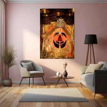 Spiritual Metal Poster | Salasar Balaji Hanuman Ji Metal Poster | Divine Darshan Wall Art | Premium Spiritual Temple Frame - TURTLEWINGS
