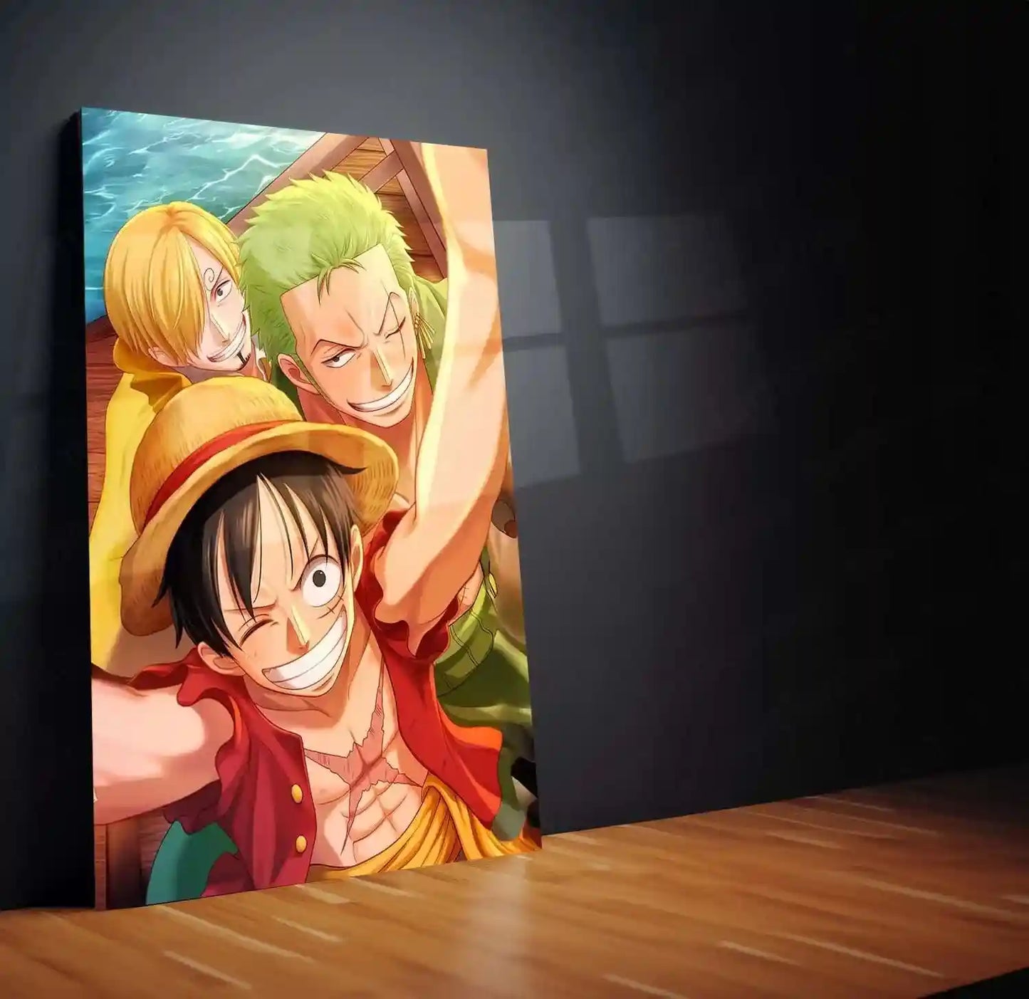 Anime Metal Poster | Sanji, Luffy & Roronoa Zoro Metal Poster – One Piece Trio Wall Art - TURTLEWINGS