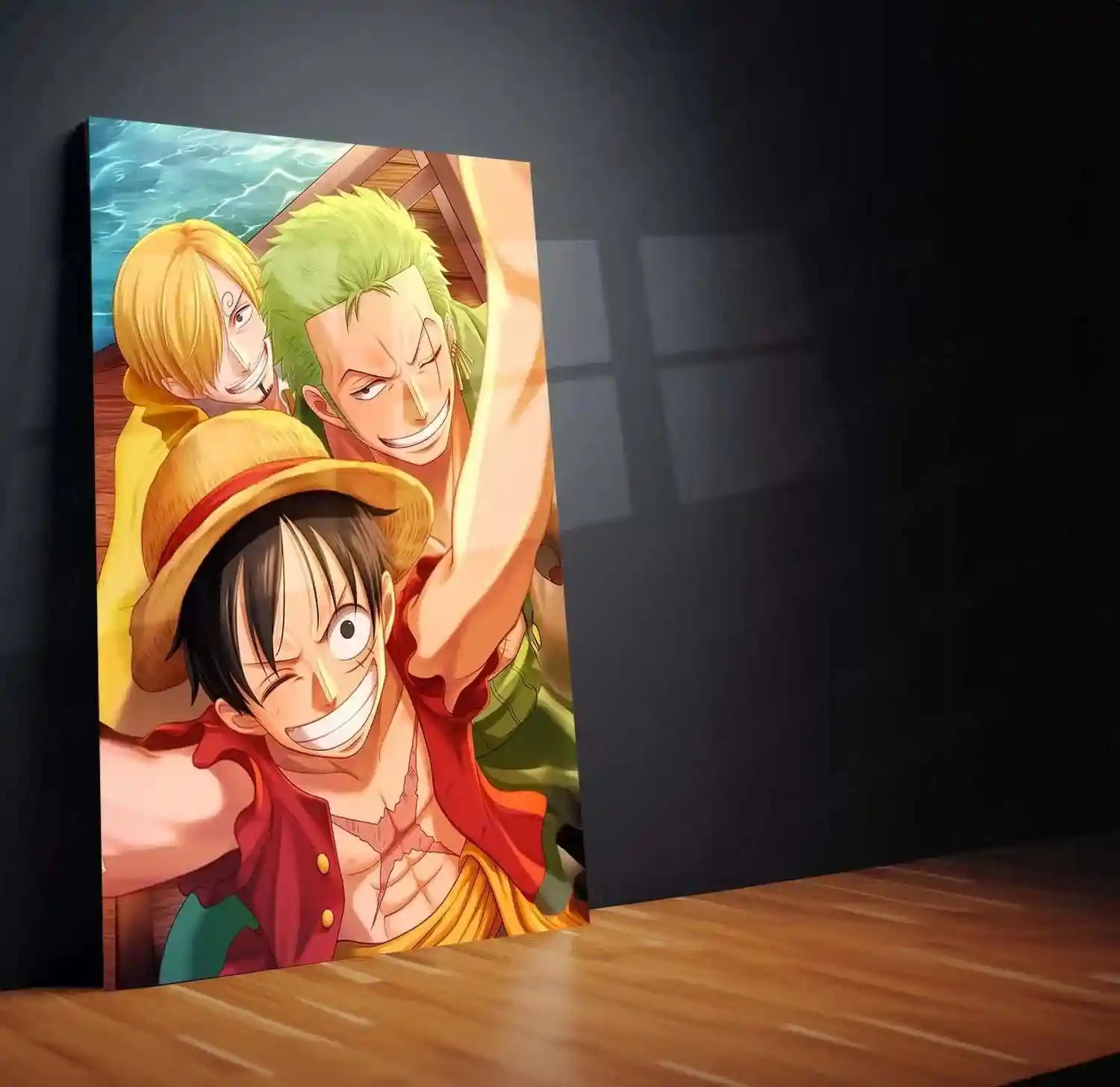 Anime Metal Poster | Sanji, Luffy & Roronoa Zoro Metal Poster – One Piece Trio Wall Art - TURTLEWINGS