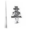 Anime Metal Poster | Satoru Gojo – No Need to Prove, Just Improve | Jujutsu Kaisen Motivational Metal Frame | Self Growth Anime Wall Art by TurtleWings