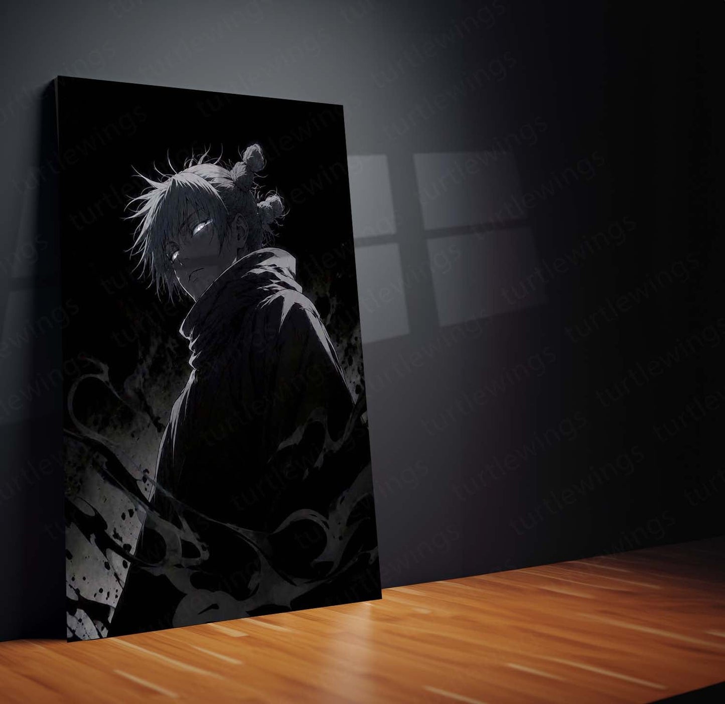 Satoru Gojo Infinite Void Metal Poster | Dark Anime Wall Art | Jujutsu Kaisen Inspired 01