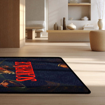 Scarface Tony Montana Flat Rug | Cinematic Quote Area Flat Rug for Living Room, Gaming Room & Home Theater