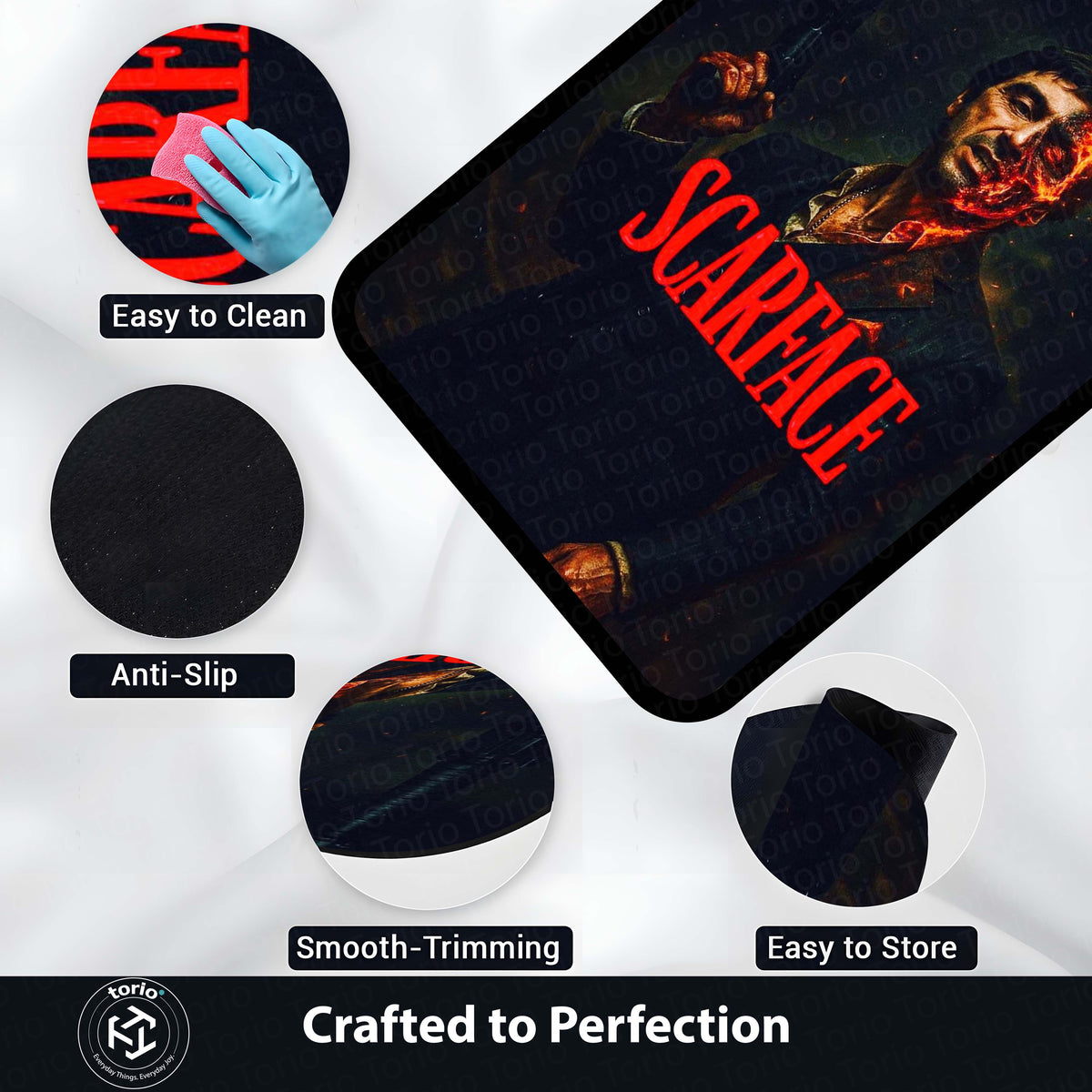 Scarface Tony Montana Flat Rug | Cinematic Quote Area Flat Rug for Living Room, Gaming Room & Home Theater