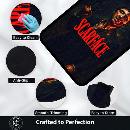 Scarface Tony Montana Flat Rug | Cinematic Quote Area Flat Rug for Living Room, Gaming Room & Home Theater