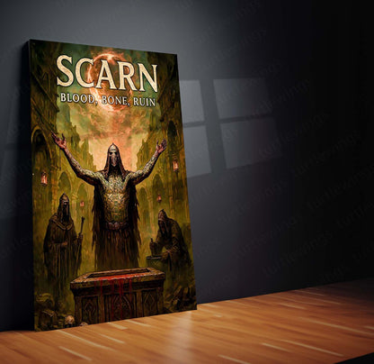 Game Metal Poster | Scarn – Blood, Bone, Ruin Metal Frame