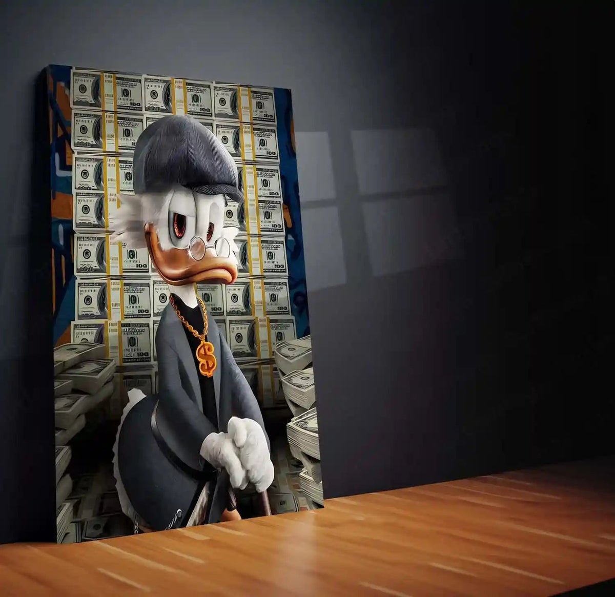 Scrooge McDuck Money Metal Poster | Billionaire’s Dream Wall Art | Luxury Hustle Decor Frame - TURTLEWINGS
