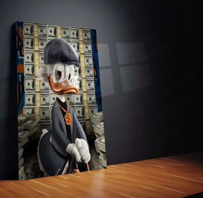 Scrooge McDuck Money Metal Poster | Billionaire’s Dream Wall Art | Luxury Hustle Decor Frame - TURTLEWINGS