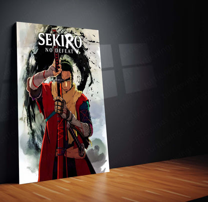 Game Metal Poster | Sekiro – Shadows Die Twice | The Lone Wolf’s Vow Metal Frame Poster