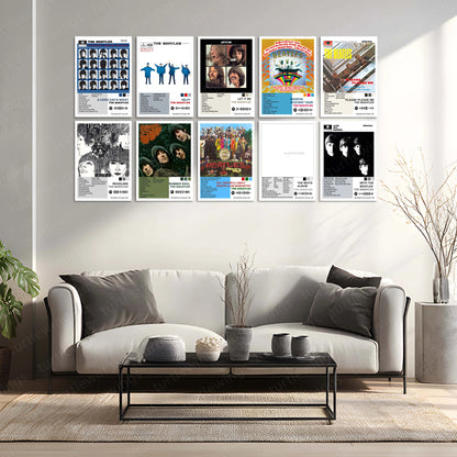 The Beatles Complete Collection | Set of 10 | Set of 8 | Set of 4 | Album Posters Metal Frames British Invasion. Timeless Classics. Music That Changed the World. - TURTLEWINGS