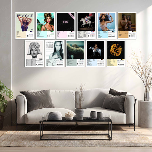 Beyoncé – Complete Album Collection | Set of 11 | Set of 8 | Set of 4 | Premium Metal Poster Set