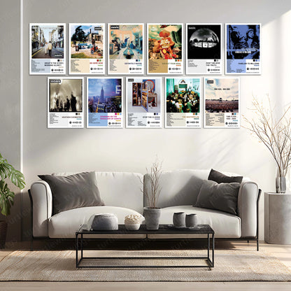 Oasis Complete Collection | Set of 11 | Set of 8 | Set of 4 | Album Posters Metal Frames Britpop Anthems. 90s Attitude. Timeless Manchester Energy. - TURTLEWINGS