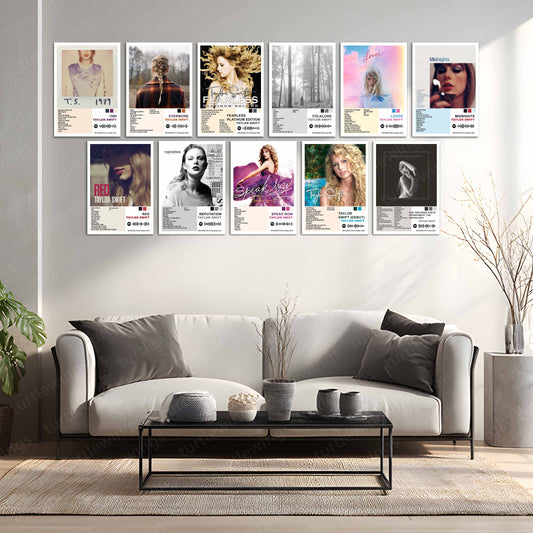 Taylor Swift – Complete Album Collection | Set of 11 | Set of 8 | Set of 4 | Premium Metal Poster Set
