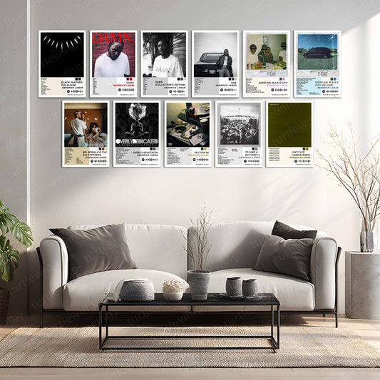 Kendrick Lamar – Complete Album Collection | Set of 11 | Set of 8 | Set of 4 | Premium Metal Poster Set