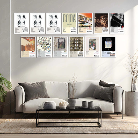 Led Zeppelin Complete Collection | Set of 13 | Set of 8 | Set of 4 | Album Posters Metal Frames Hard Rock Foundations. Blues Power. Timeless Legends. - TURTLEWINGS
