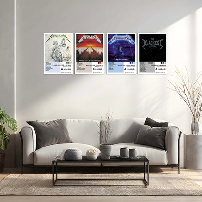 Metallica Complete Collection | Set of 11 | Set of 8 | Set of 4 | Album Posters Metal Frames Heavy Riffs. Legendary Albums. Thrash Metal History on Your Walls. - TURTLEWINGS