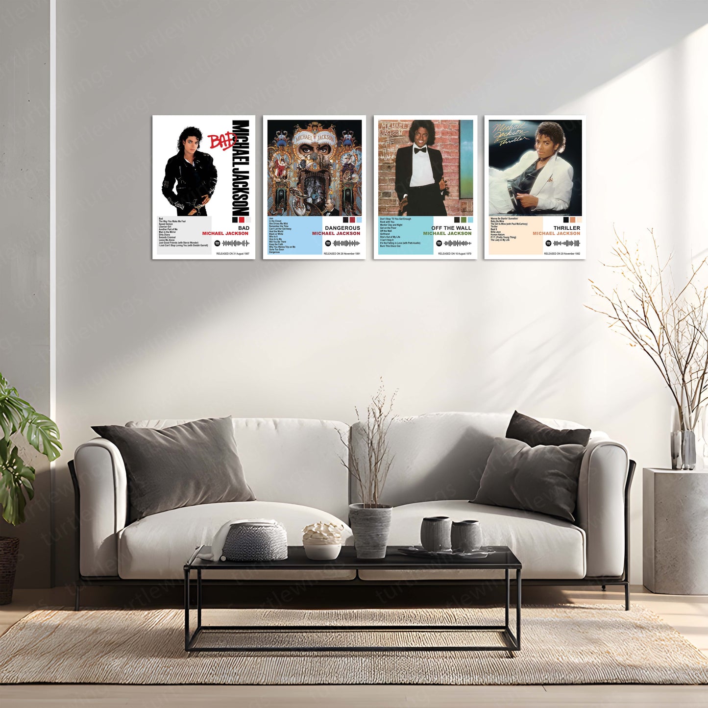 Michael Jackson – Complete Album Collection | Set of 10 | Set of 8 | Set of 4 | Premium Metal Poster Set