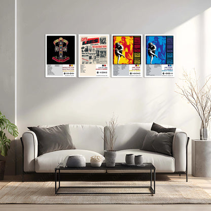 Guns N’ Roses Complete Collection | Set of 10 | Set of 8 | Set of 4 | Album Posters Metal Frames Hard Rock Legends. Raw Energy. Timeless Stage Power. - TURTLEWINGS