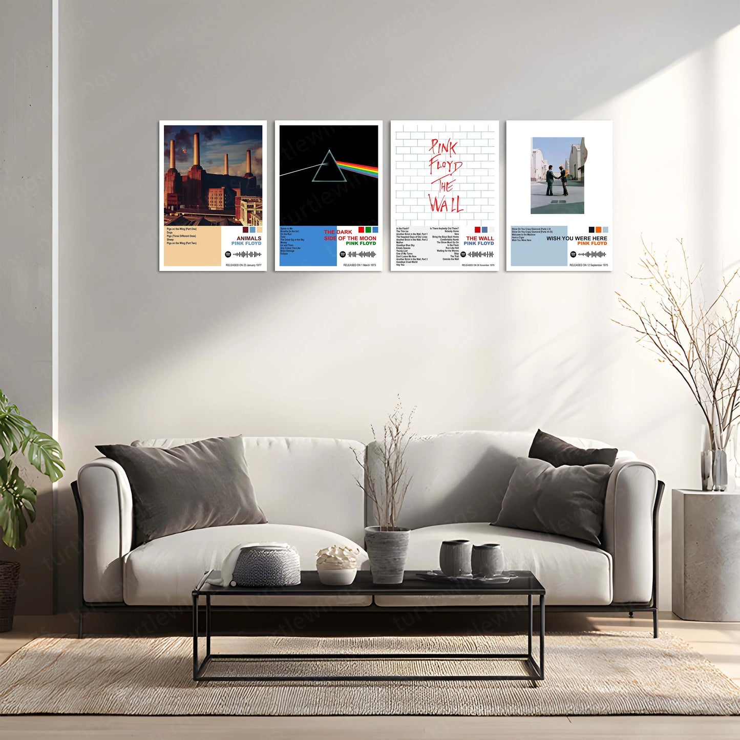 Pink Floyd Complete Collection | Set of 11 | Set of 8 | Set of 4 | Album Posters Metal Frames Psychedelic Soundscapes. Progressive Masterpieces. Timeless Visual Art. - TURTLEWINGS