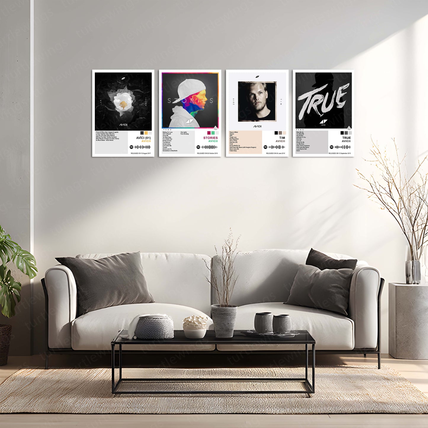 Avicii – Complete Album Collection | Set of 8 | Set of 4 | Premium Metal Poster Set