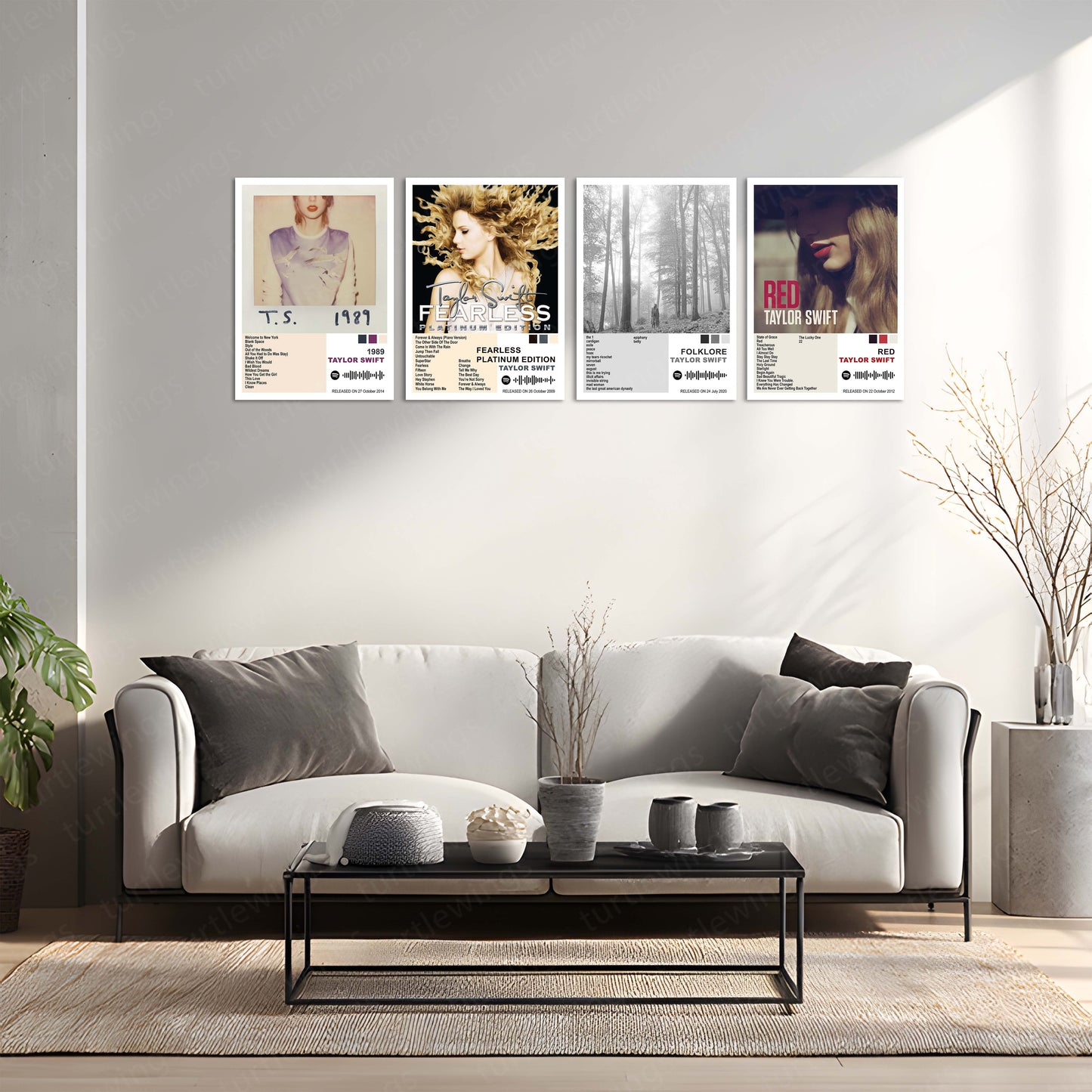 Taylor Swift – Complete Album Collection | Set of 11 | Set of 8 | Set of 4 | Premium Metal Poster Set