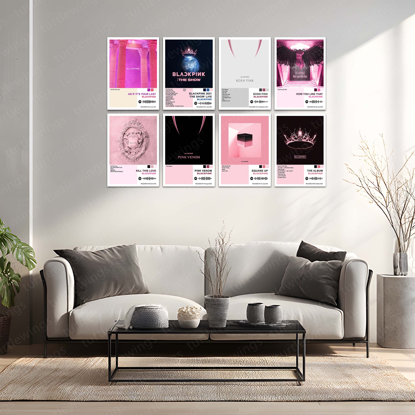BLACKPINK – Complete Album Collection | Set of 8 | Set of 4 | Premium Metal Poster Set