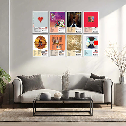 Kanye West Complete Collection | Set of 11 | Set of 8 | Set of 4 | Album Posters Metal Frames Visionary Sound. Cultural Impact. Iconic Album Art Legacy. - TURTLEWINGS