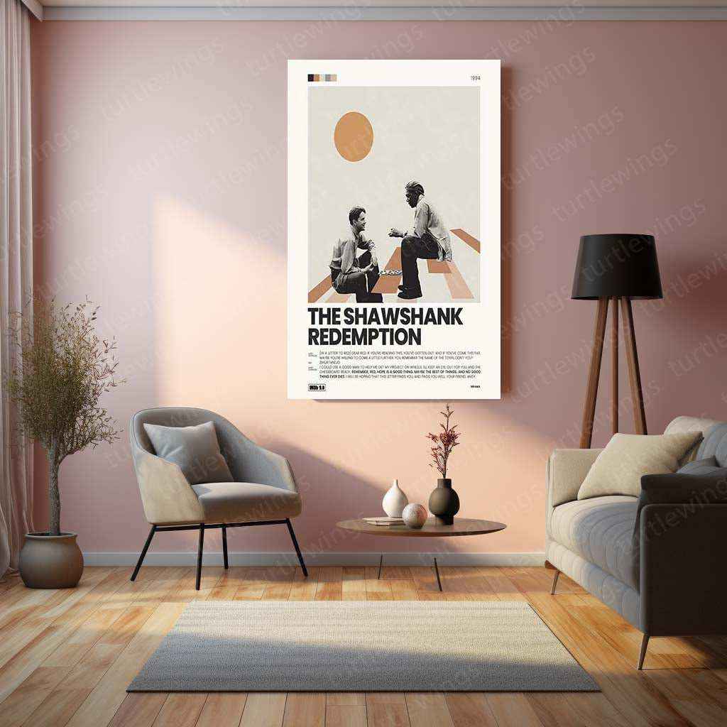The Shawshank Redemption Metal Poster | Classic Movie Wall Art | Hope & Freedom Decor - TURTLEWINGS