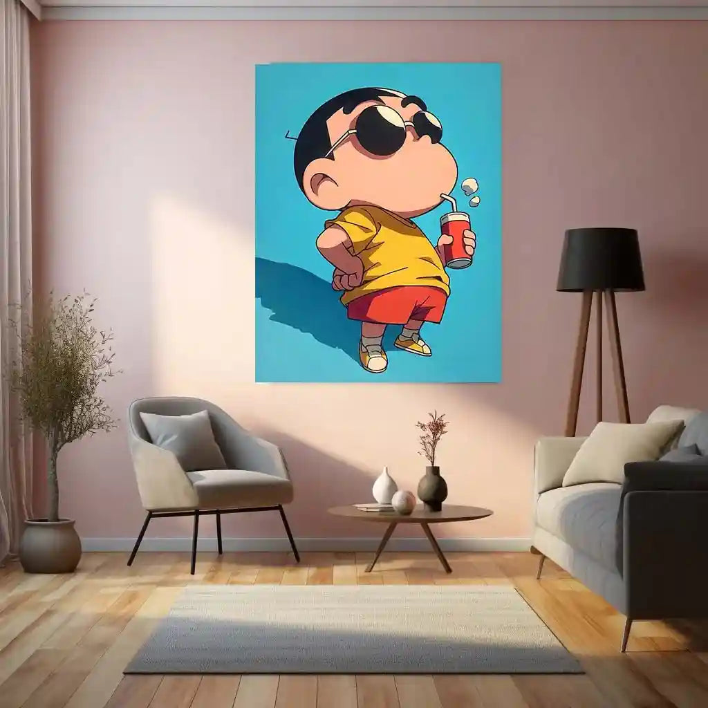 Anime Metal Poster | Shinchan Metal Poster – Fun & Quirky Anime Wall Art 03 - TURTLEWINGS
