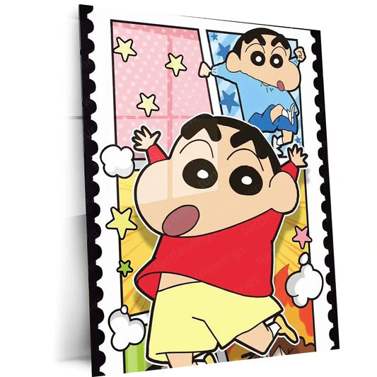 Anime Metal Poster | Shinchan Metal Poster – Fun & Quirky Anime Wall Art 02 - TURTLEWINGS