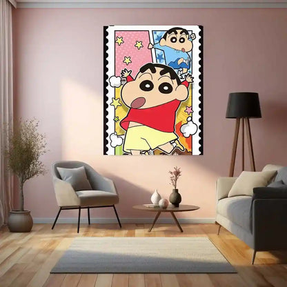 Anime Metal Poster | Shinchan Metal Poster – Fun & Quirky Anime Wall Art 02 - TURTLEWINGS