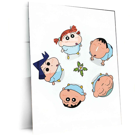 Shinchan Metal Poster – Fun & Nostalgic Anime Wall Art - TURTLEWINGS
