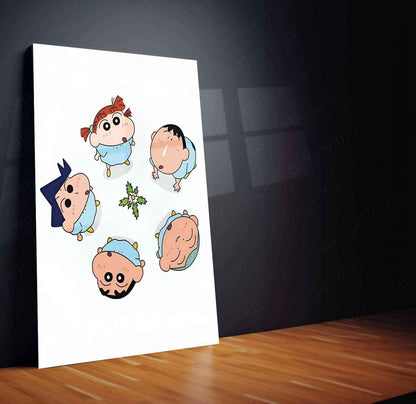 Shinchan Metal Poster – Fun & Nostalgic Anime Wall Art - TURTLEWINGS