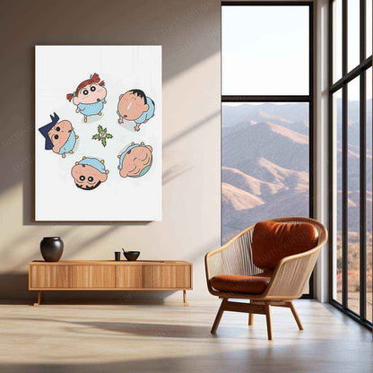 Shinchan Metal Poster – Fun & Nostalgic Anime Wall Art - TURTLEWINGS
