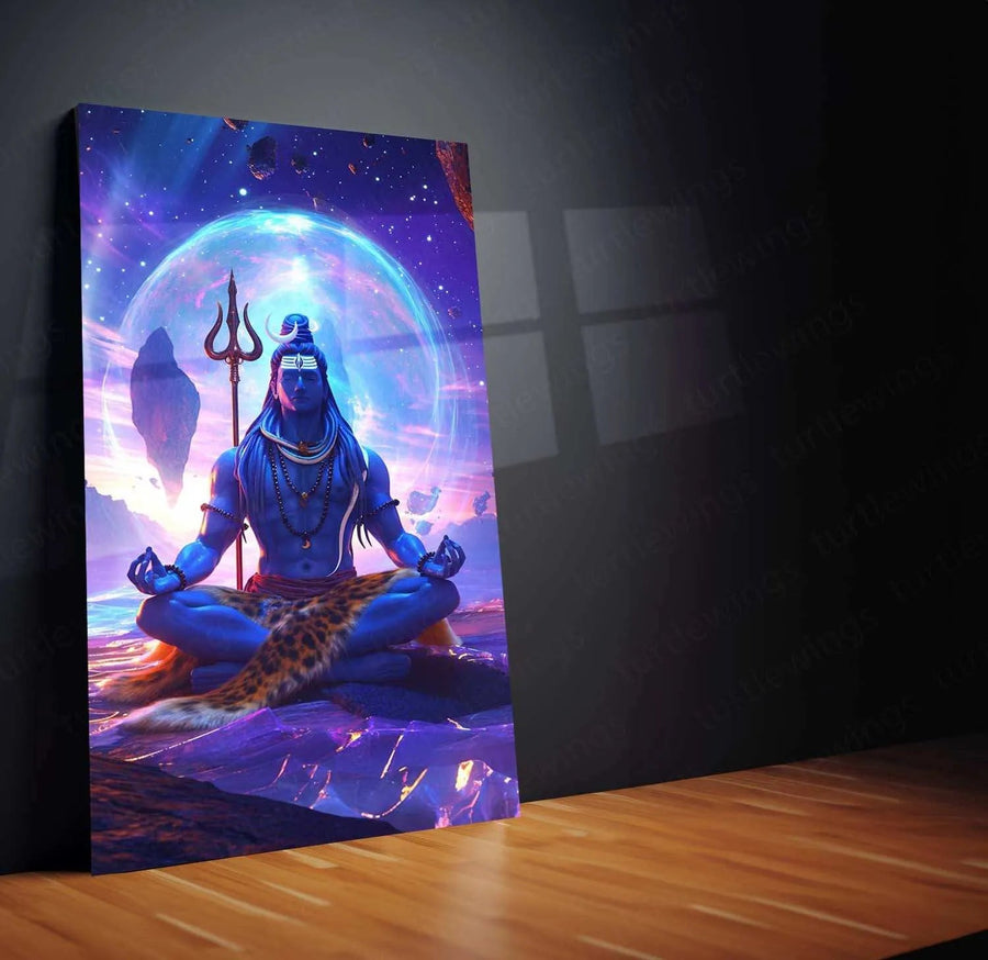Lord Shiva Metal Poster – Divine Lord of Destruction | Spiritual Hindu Wall Art | Mahadev Decor