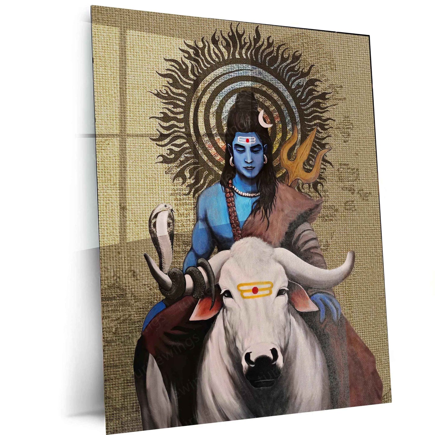 Lord Shiva Metal Poster – Divine Lord of Destruction | Spiritual Hindu Wall Art 2 - TURTLEWINGS