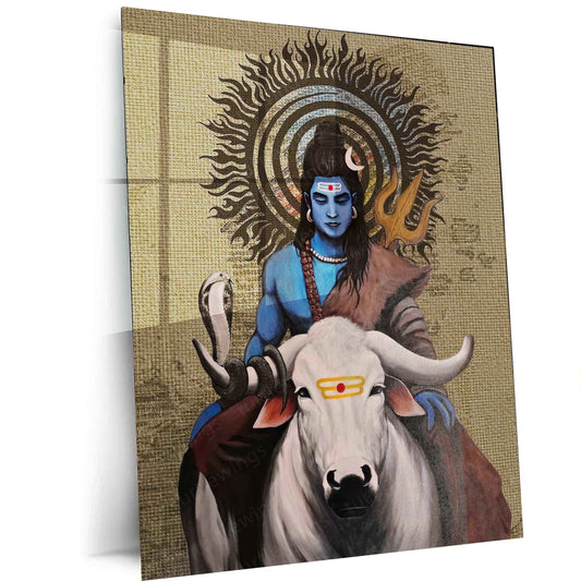 Lord Shiva Metal Poster – Divine Lord of Destruction | Spiritual Hindu Wall Art 2 - TURTLEWINGS