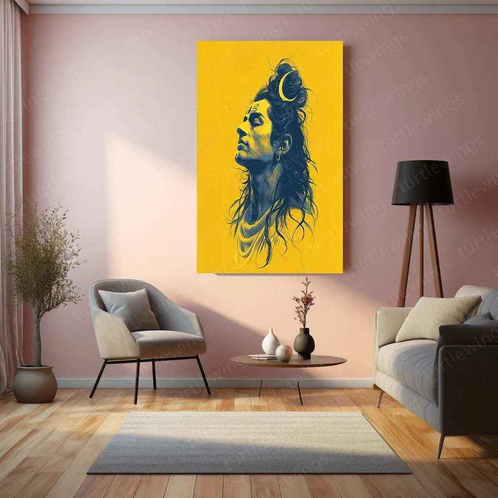 Lord Shiva Metal Poster – Divine Lord of Destruction | Spiritual Hindu Wall Art 3 - TURTLEWINGS