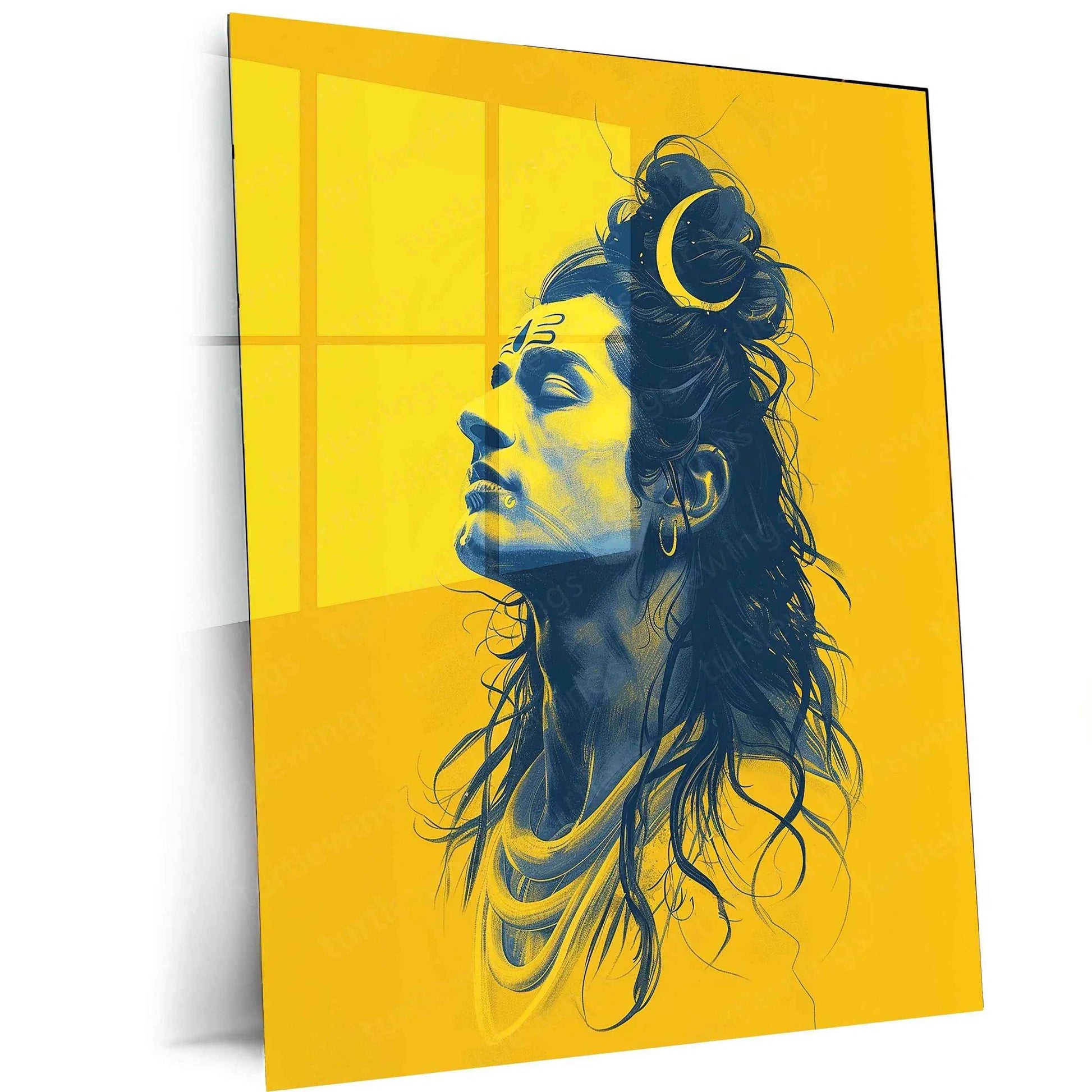Lord Shiva Metal Poster – Divine Lord of Destruction | Spiritual Hindu Wall Art 3 - TURTLEWINGS