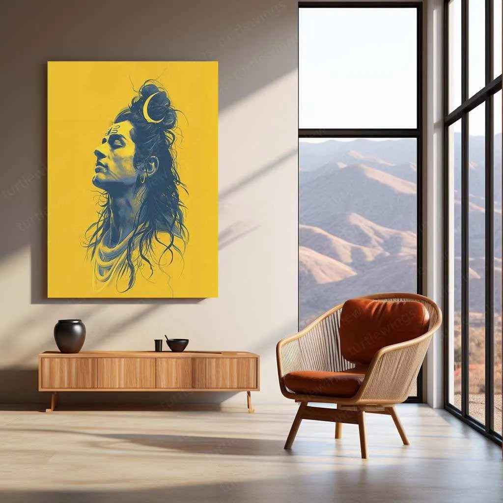Lord Shiva Metal Poster – Divine Lord of Destruction | Spiritual Hindu Wall Art 3 - TURTLEWINGS