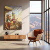 Shri Krishna & Arjuna Metal Poster – The Bhagavad Gita Warrior’s Wisdom Art - TURTLEWINGS