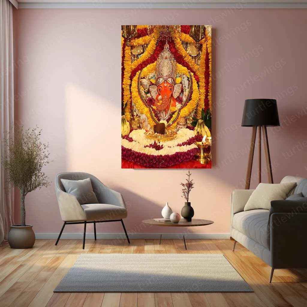 Siddhivinayak Ganpati – The Divine Blessings Metal Poster - TURTLEWINGS