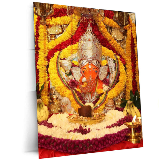 Siddhivinayak Ganpati – The Divine Blessings Metal Poster - TURTLEWINGS