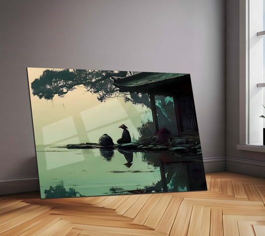 Silence of a Japanese Man – Serenity Reflected Metal Frame