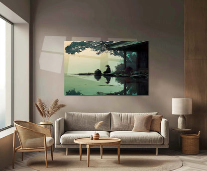 Silence of a Japanese Man – Serenity Reflected Metal Frame