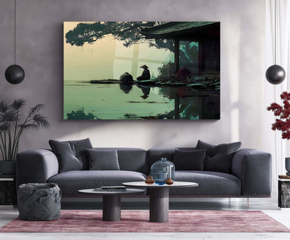 Silence of a Japanese Man – Serenity Reflected Metal Frame