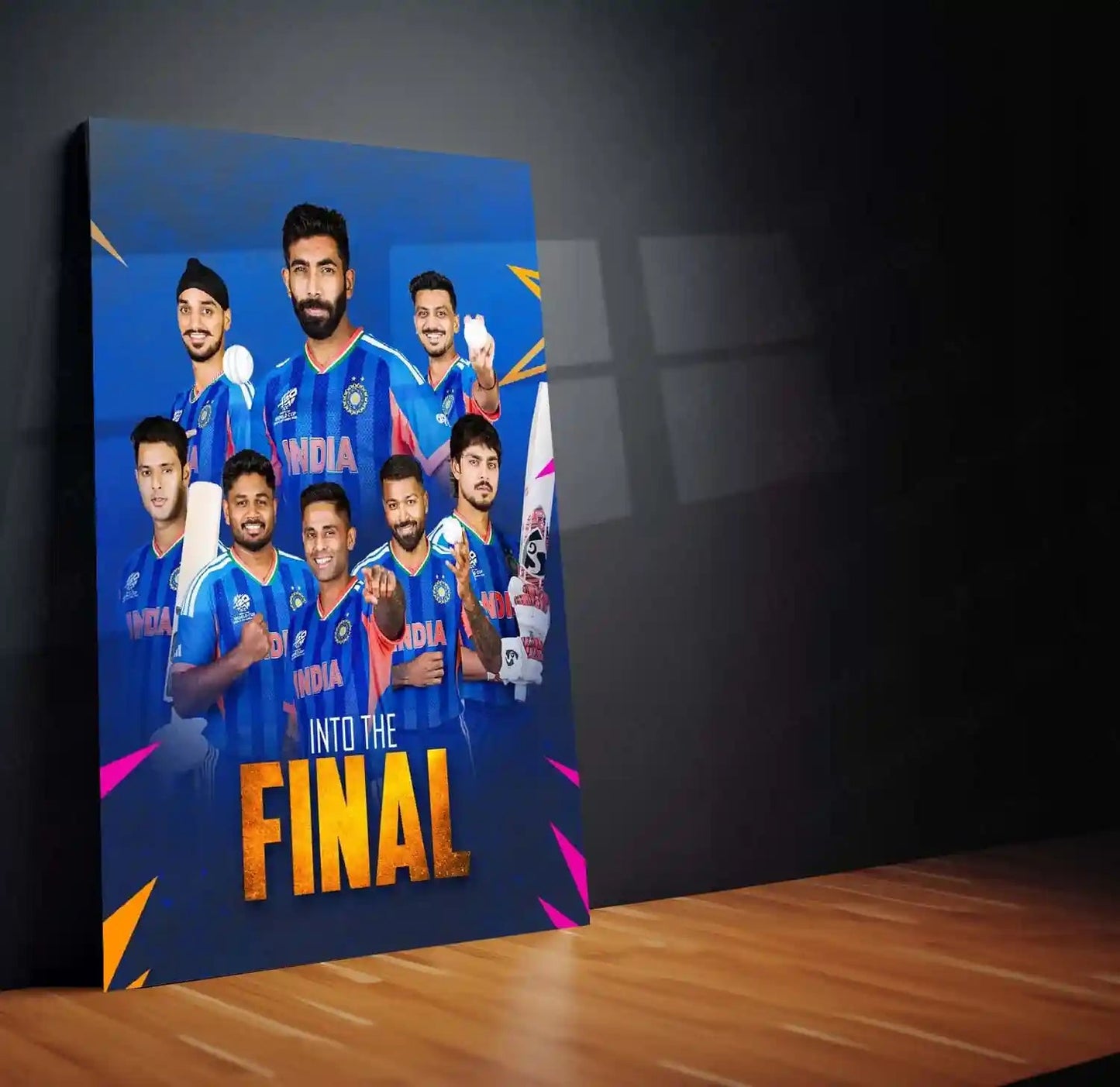 Cricket Metal Poster | Team India – Into The Final | ICC Men's T20 World Cup, 2026 | Indian Cricket Squad Metal Frame - TURTLEWINGS 