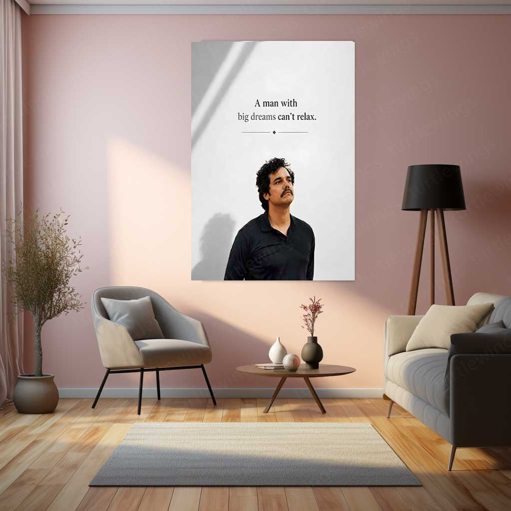 Quote Metal Poster | Big Dreams – Can’t Relax Metal Poster Ambition Motivation Wall Art | Success Mindset Metal Frame